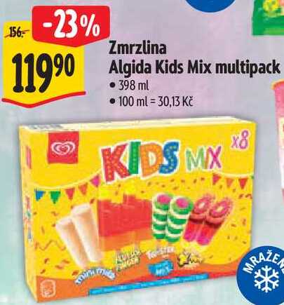 Zmrzlina Algida Kids Mix multipack, 398 ml 