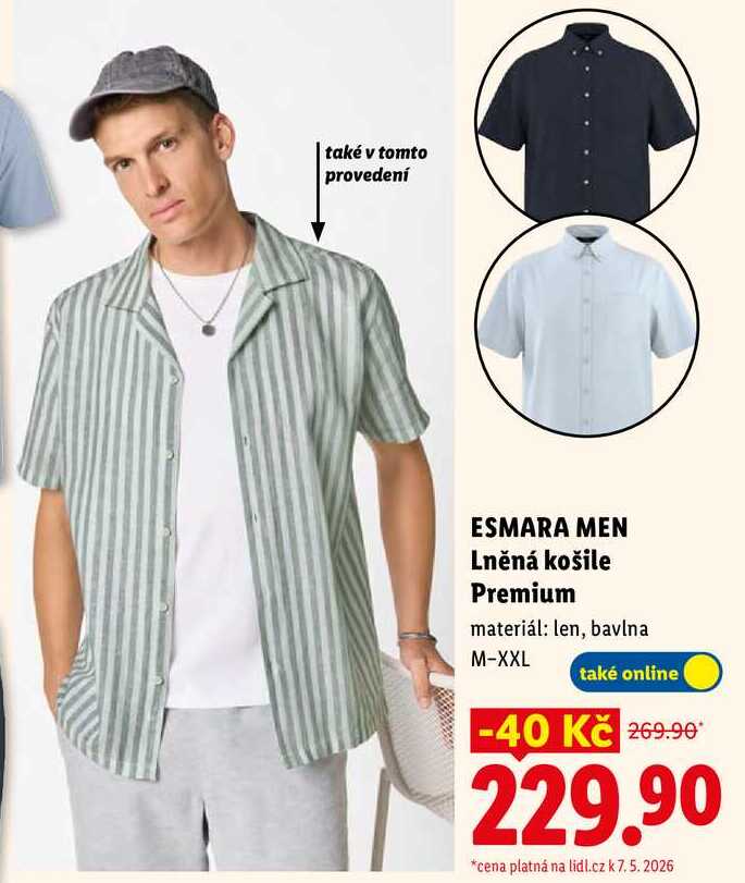 ESMARA MEN Lněná košile Premium