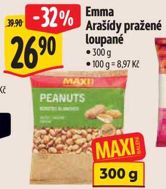 Emma Arašídy pražené loupané, 300 g