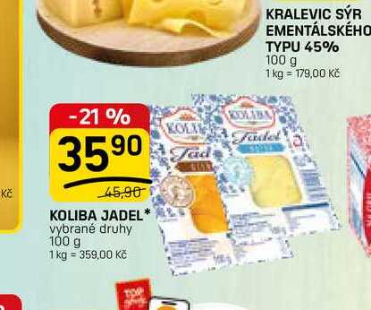 KOLIBA JADEL* vybrané druhy 100 g