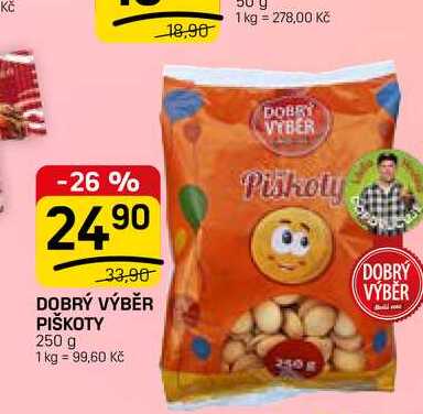 DOBRÝ VÝBĚR PIŠKOTY 250 g