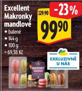 Excellent Makronky mandlové, 144 g