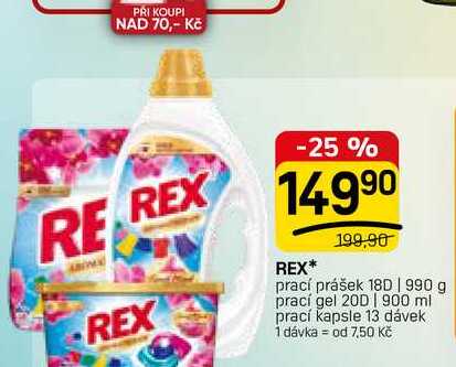 REX* prací prášek 18D | 990 g