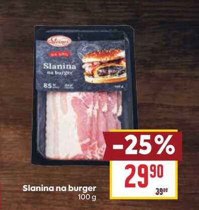 Slanina na burger 100 g