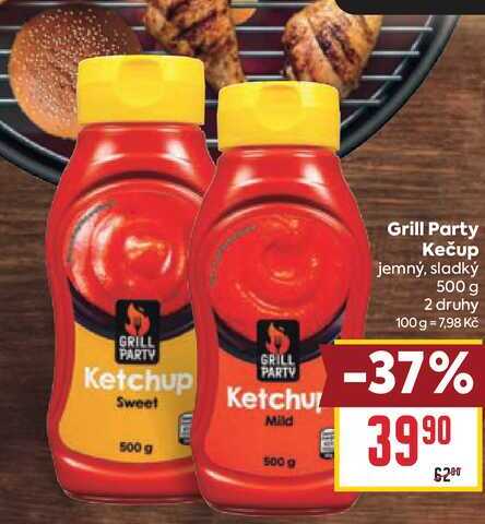 Grill Party Kečup jemný, sladký 500 g