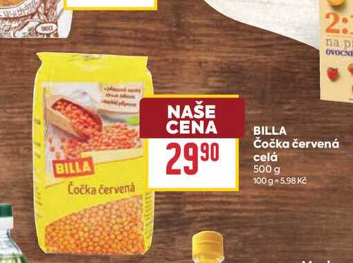 BILLA Čočka červená celá 500 g