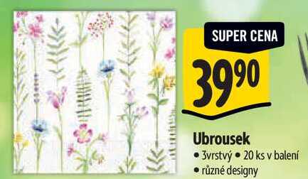 Ubrousek, 20 ks