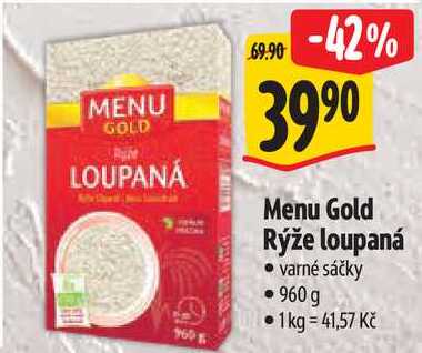 Menu Gold Rýže loupaná, 960 g