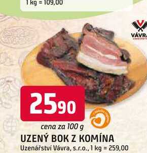 UZENÝ BOK Z KOMÍNA 100g