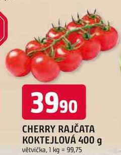 CHERRY RAJČATA KOKTEJLOVÁ 400 g větvička