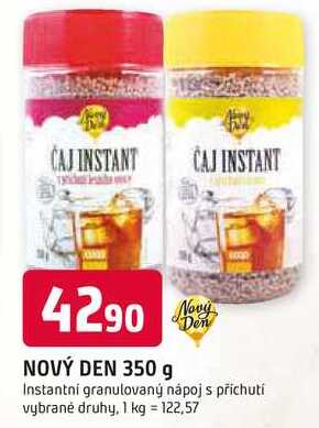NOVÝ DEN 350 g Instantní granulovaný nápoj s příchutí vybrané druhy