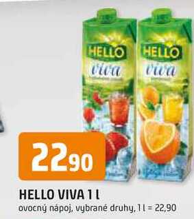 HELLO VIVA 1l ovocný nápoj, vybrané druhy