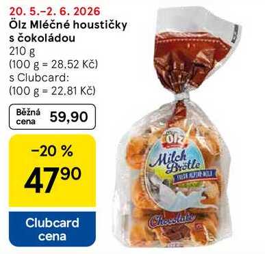 Ölz Mléčné houstičky s čokoládou, 210 g