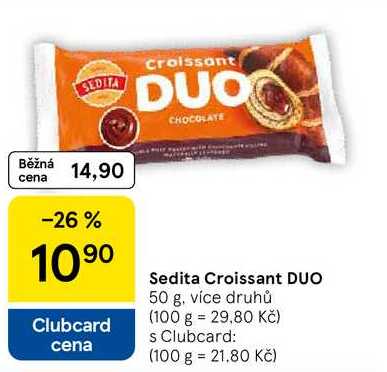 Sedita Croissant DUO, 50 g, více druhů