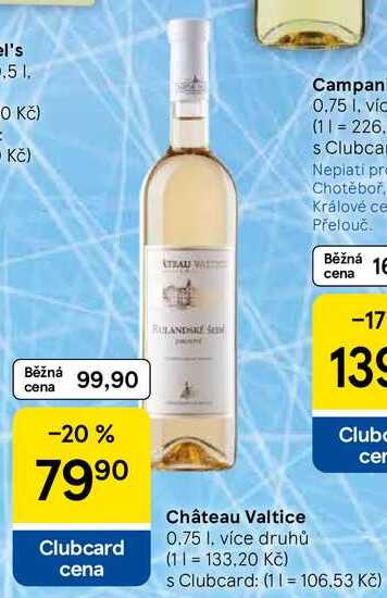 Château Valtice, 0.75 l, více druhů  
