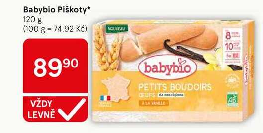 Babybio Piškoty, 120 g