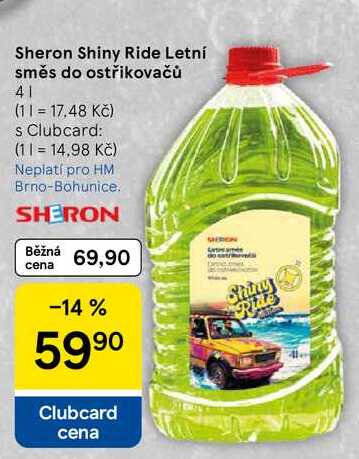 Sheron Shiny Ride Letní směs do ostřikovačů, 4 l