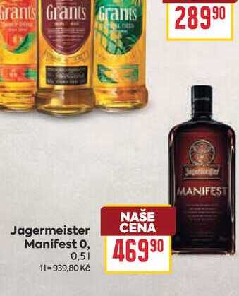 Jagermeister Manifest 0, 0,5l