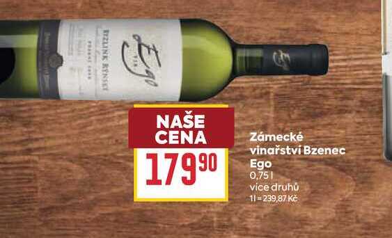 Zámecké vinařství Bzenec Ego 0,75l