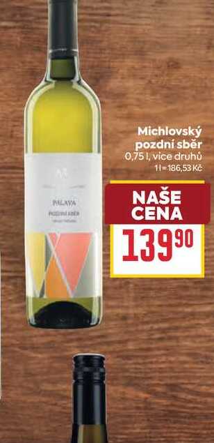 Michlovský pozdní sběr 0,75l