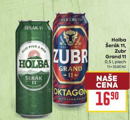 Holba Šerák 11, Zubr Grand 11 0,51, plech 