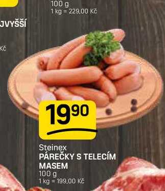 PÁREČKY S TELECÍM MASEM 100 g