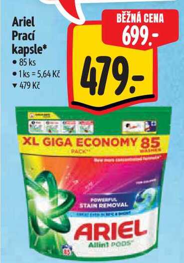 Ariel Prací kapsle*, 85 ks