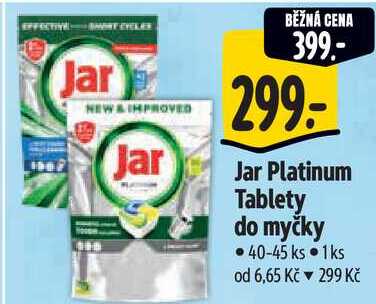 Jar Platinum Tablety do myčky, 40-45 ks