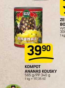 KOMPOT ANANAS KOUSKY 565 g/PP 340 g 