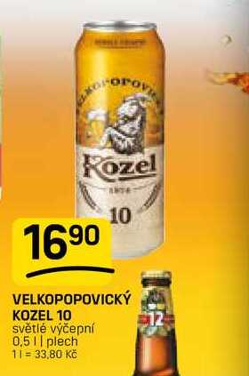 VELKOPOPOVICKÝ KOZEL 10 světlé výčepní 0,5 || plech 