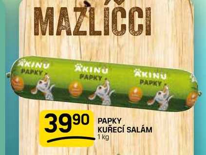 PAPKY KUŘECÍ SALÁM 1 kg 