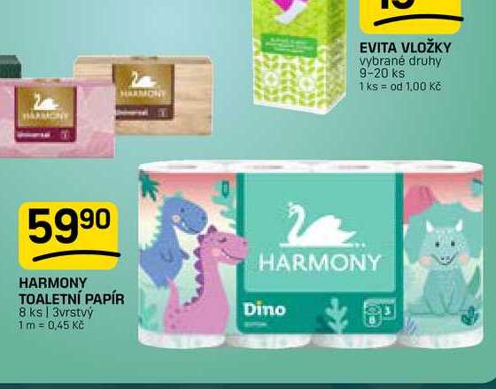HARMONY TOALETNÍ PAPÍR 8 ks | 3vrstvý 
