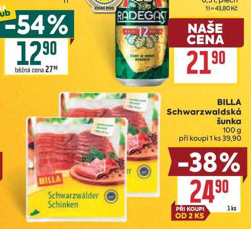 BILLA Schwarzwaldská šunka 100 g