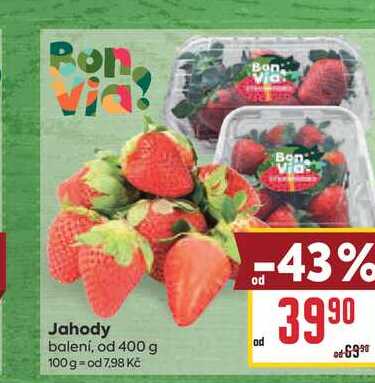 Jahody balení, od 400 g