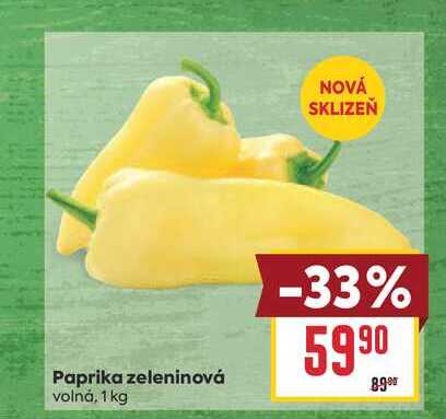 Paprika zeleninová volná, 1 kg
