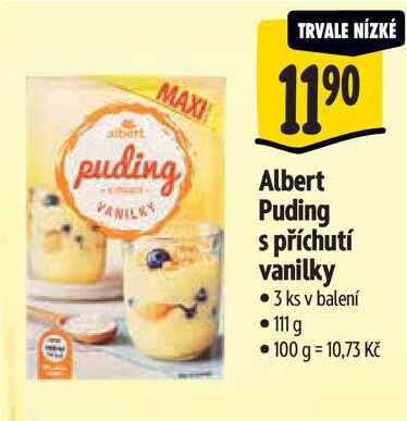 Albert Puding s příchutí vanilky, 110 g