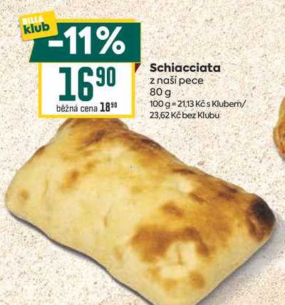 Schiacciata z naší pece 80 g