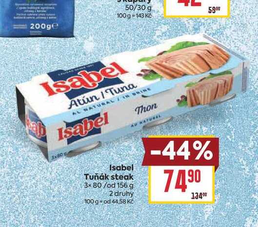 Isabel Tuňák steak 3× 80/od 156 g