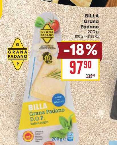 BILLA Grana Padano 200 g