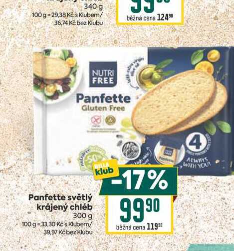  Panfette světlý krájený chléb 300 g 