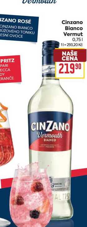 Cinzano Bianco Vermut 0,75l