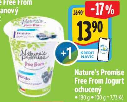 Nature's Promise Free From Jogurt ochucený, 180 g