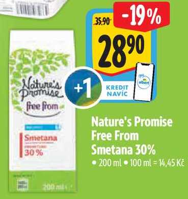 Nature's Promise Free From Smetana 30%, 200 ml 