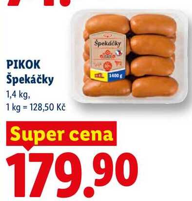 PIKOK Špekáčky, 1,4 kg