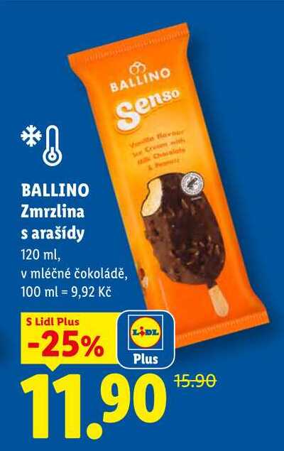 B BALLINO Zmrzlina s arašídy, 120 ml