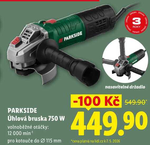 PARKSIDE Úhlová bruska 750 W