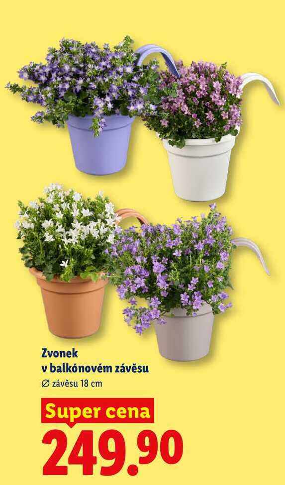 Zvonek v balkónovém závěsu, Ø závěsu 18 cm
