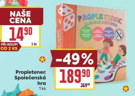 Propletenec Společenská hra 1ks 