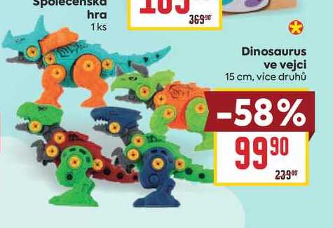 Dinosaurus ve vejci 15 cm, více druhů 