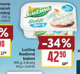 Lučina Rodinné balení 180 g